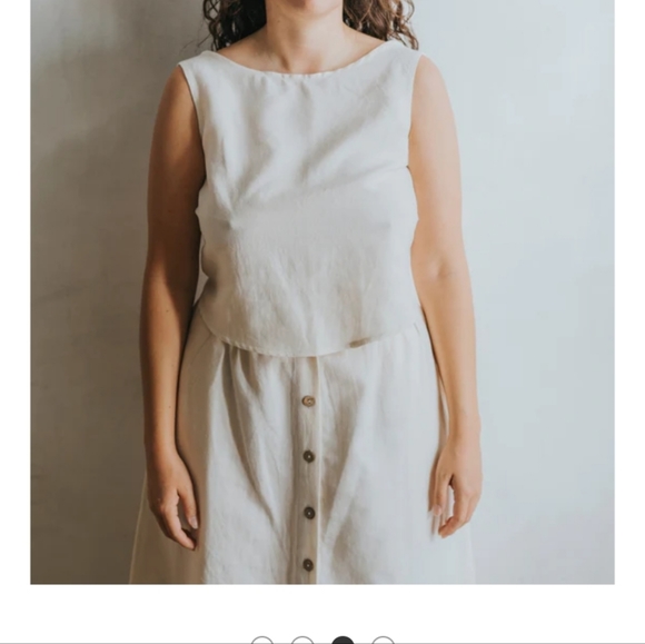 MIHA Triple Threat Tie Top Size Medium Natural Neutral Color - Picture 7 of 11